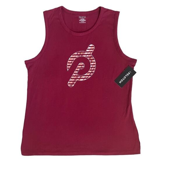 New Peloton Studio Side Slit Muscle Tank Red Size Medium - Picture 3 of 5